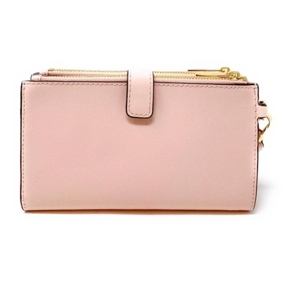 MICHAEL KORS LG Jet Set Double Zip Pink Wristlet - Picture 7 of 11